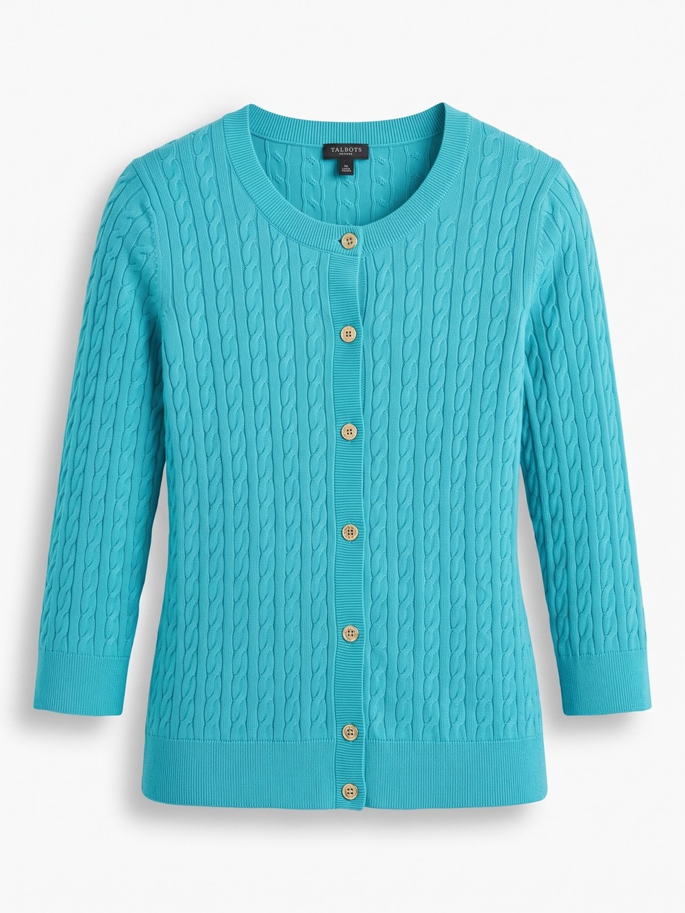 Talbots Cotton Cable-Knit Cardigan Sweater